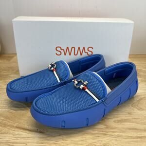 SWIMS Mens Size 15 Printed Penny Loafer‎ Sail Blue Slip On Loafers Shoes NIB SWIMS Mens Size 15 Printed Penny Loafer Sail Blue Slip On  main image 4